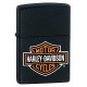 Briquet essence Zippo Harley-Davidson Bar & Shield sur fond noir mat