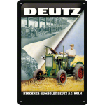 Plaque en métal 20 X 30 cm Deutz : Tracteur