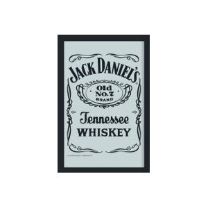 Cadre miroir Jack Daniels Logo en contraste