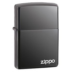 Briquet essence Zippo "Ice Black" avec logo "Zippo"