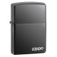 Briquet essence Zippo "Ice Black" avec logo "Zippo"