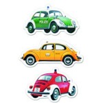 Set de 3 magnets VW Volkswagen : Coccinelle (Beetle) - Véhicules utilitaires