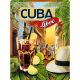 Plaque en métal 30 X 40 cm Cocktail Cuba Libre