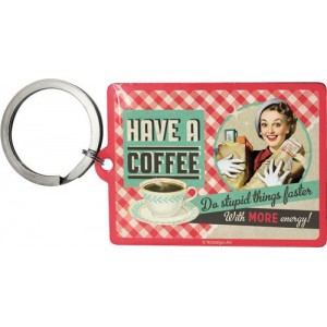Porte-clés Vintage : Have a coffee (café)