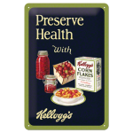 Plaque en métal 20 X 30 cm Kellog's : Preserve Health