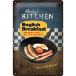Plaque en métal 20 X 30 cm English Breakfast