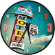 Horloge murale : Enseigne du 66 Blue Star motel sur la Route 66