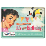 Plaque en métal 14 X 10 cm "It's your Birthday"