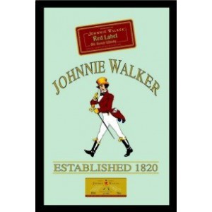 Cadre miroir logo whisky Johnnie Walker