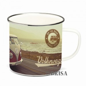 Tasse à café (coffee mug) VW Volkswagen T1 Bulli au bord de la mer