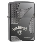 Briquet essence ZIPPO logo N°7 Jack Daniel's Ice Black Armor