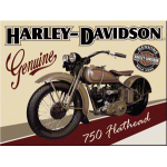 Magnet 8 x 6 cm Harley-Davidson : moto 750 Flathead