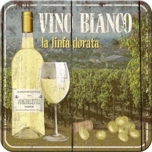 Sous-verre Vino Bianco - Vin blanc (à la pièce)