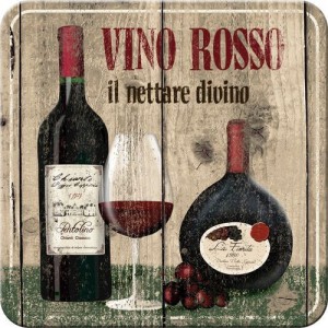 Sous-verre Vino Rosso - Vin rouge (à la pièce)
