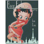 Magnet 8 x 6 cm Betty Boop : Fashion à Paris