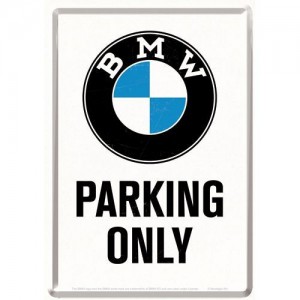 Plaque en métal 14 X 10 cm BMW Parking Only