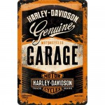 Plaque en métal 20 X 30 cm Harley-Davidson : Garage pour motos