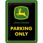 Plaque en métal 15 X 20 cm John Deere - Parking only