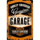 Plaque en métal mate neuve XL 40 x 60 cm : Garage Harley-Davidson
