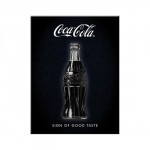 Magnet 8 x 6 cm Bouteille Coca-Cola classique sur fond noir