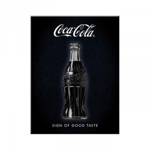 Magnet 8 x 6 cm Bouteille Coca-Cola classique sur fond noir