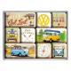 Set de 9 magnets : VW Volkswagen T1 Bulli et le camping