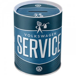 Tirelire métallique ronde VW Volkswagen Service