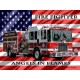 Plaque en métal 20 X 30 cm : Fire fighter & rescue - Pompiers
