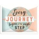 Plaque en métal 15 X 20 cm "Every journey begins ..." - "Chaque voyage commence avec ..."