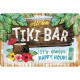 Plaque en métal 20 X 30 cm : Aloha Tiki Bar Happy Hour