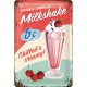 Plaque en métal 20 X 30 cm Vintage USA : Publicité Milkshake