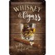 Plaque en métal 20 X 30 cm : Whiskey & Cigars