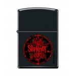 Briquet essence Zippo logo satanique groupe heavy métal Slipknot fond rouge