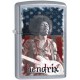 Briquet essence Zippo Jimi Hendrix en concert sur fond street chrome