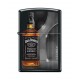 Briquet essence ZIPPO bouteille de Jack Daniel's sur fond noir