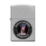 Briquet essence Zippo Harley-Davidson logo numéro 1 et drapeau américain