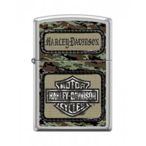 Briquet essence Zippo Harley-Davidson logo Bar & Shield sur camouflage