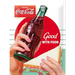 Plaque en métal 30 X 40 cm : Coca-Cola publicité pour le mythique soda