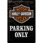 Plaque en métal 25 x 50 cm : Harley-Davidson Garage : Service & Repair
