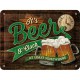 Plaque en métal 15 X 20 cm "Beer o'clock" (Bière)