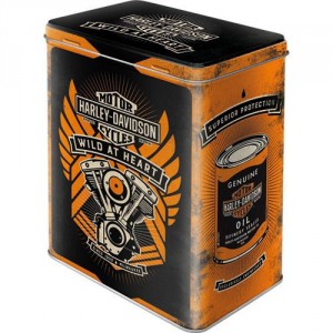 Boîte en métal rectangulaire Harley-Davidson : Genuine