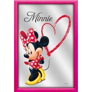 Cadre miroir Disney Minnie : coeur