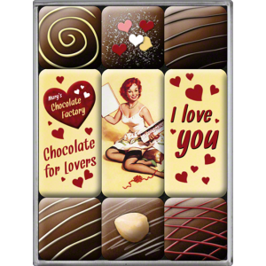 Set de 9 magnets : Chocolat