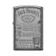 Briquet essence ZIPPO pêle-mêle de slogans et de logos Jack Daniel's sur fond "gray dusk"