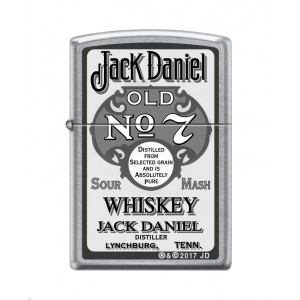 Briquet essence Zippo publicité vintage Jack Daniel's Old N°7 logo sur "street chrome"