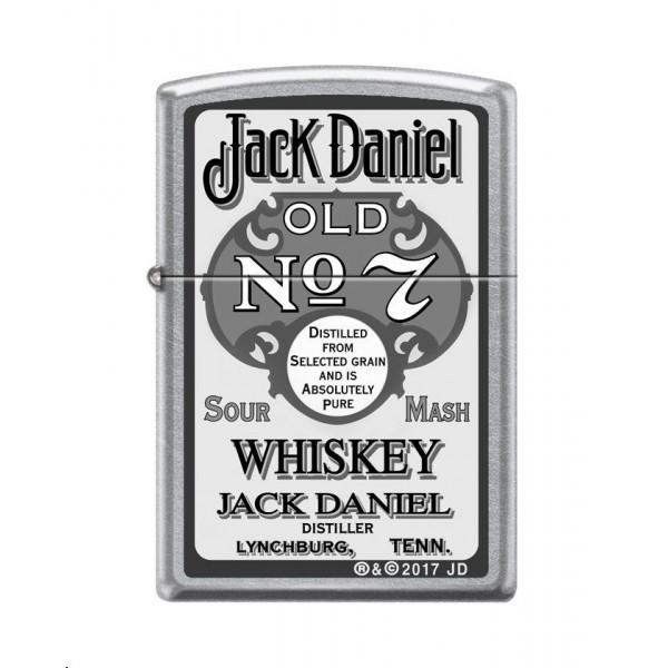 Briquet essence Zippo publicité vintage Jack Daniel's Old N°7 logo sur  street chrome 