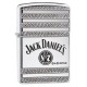 Briquet essence ZIPPO logo N°7 Jack Daniel's gravure en relief Armor sur fond 'high polish chrome"
