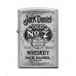 Briquet essence ZIPPO vieille publicité pour Jack Daniel's sur fond "street chrome"