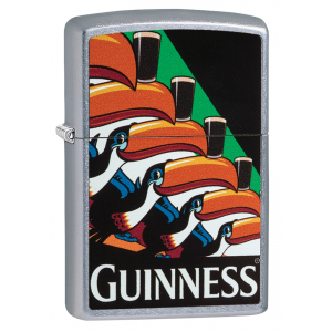 Briquet essence Zippo Guinness toucan fond "street chrome"