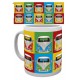 Tasse à café (coffee mug) VW Volkswagen T1 Bulli multicolores et de face